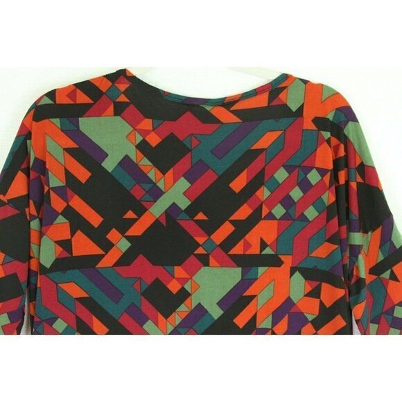 LulaRoe T-shirt  Women's Medium T-Shirt Geometric Jewel Tones - Picture 3 of 5